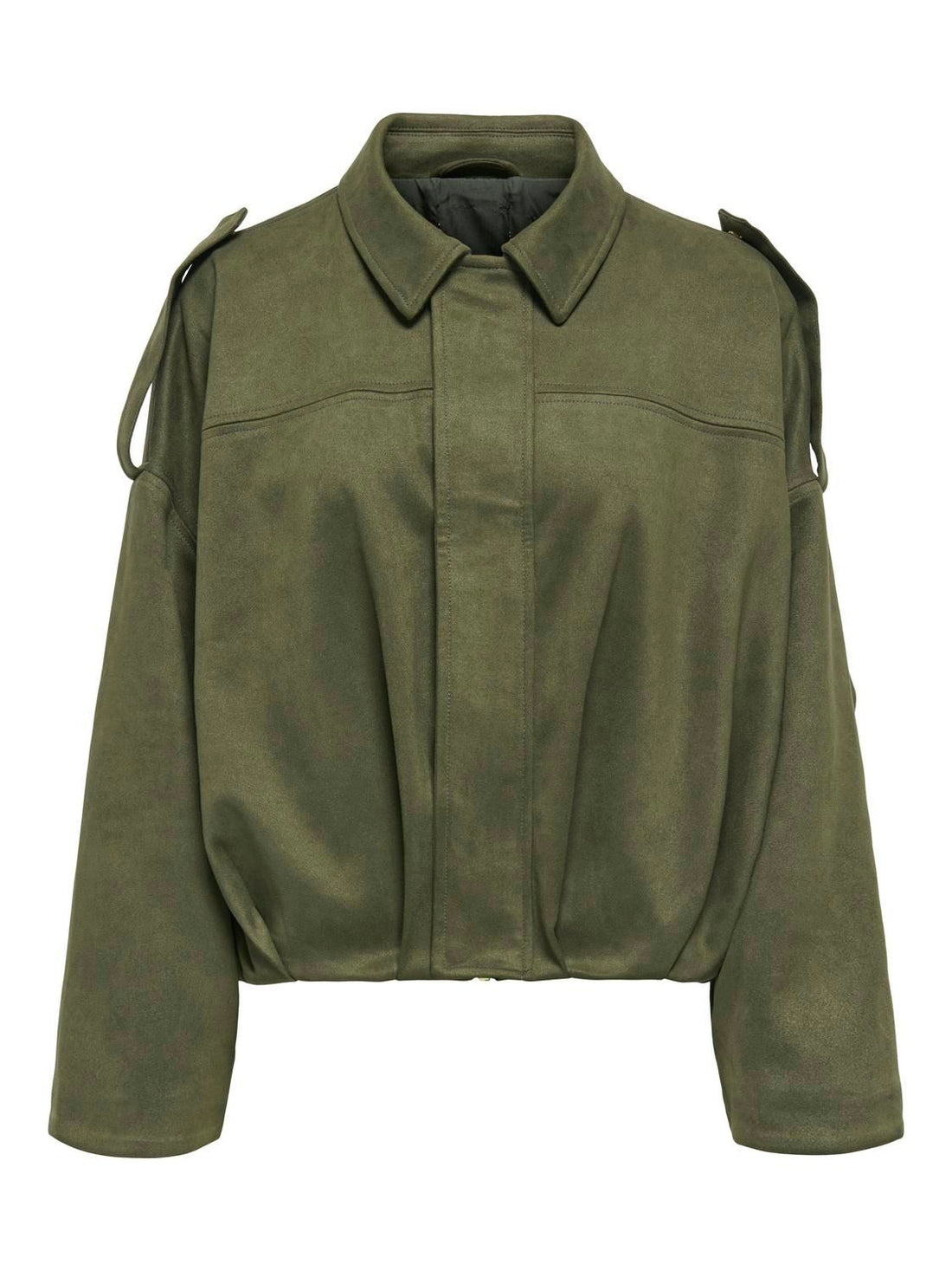 Onlmoon-Stina Faux Suede Bomber Pnt Noos Grønn