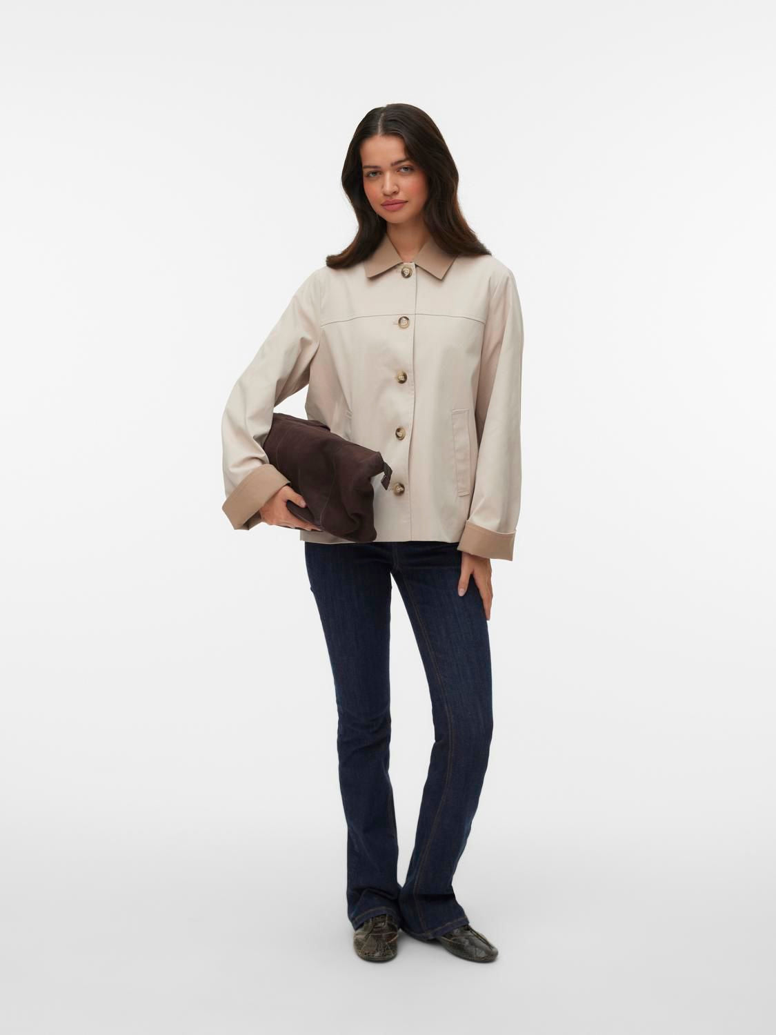 Vmchelseapoppy Short Jacket Noos Lys Beige