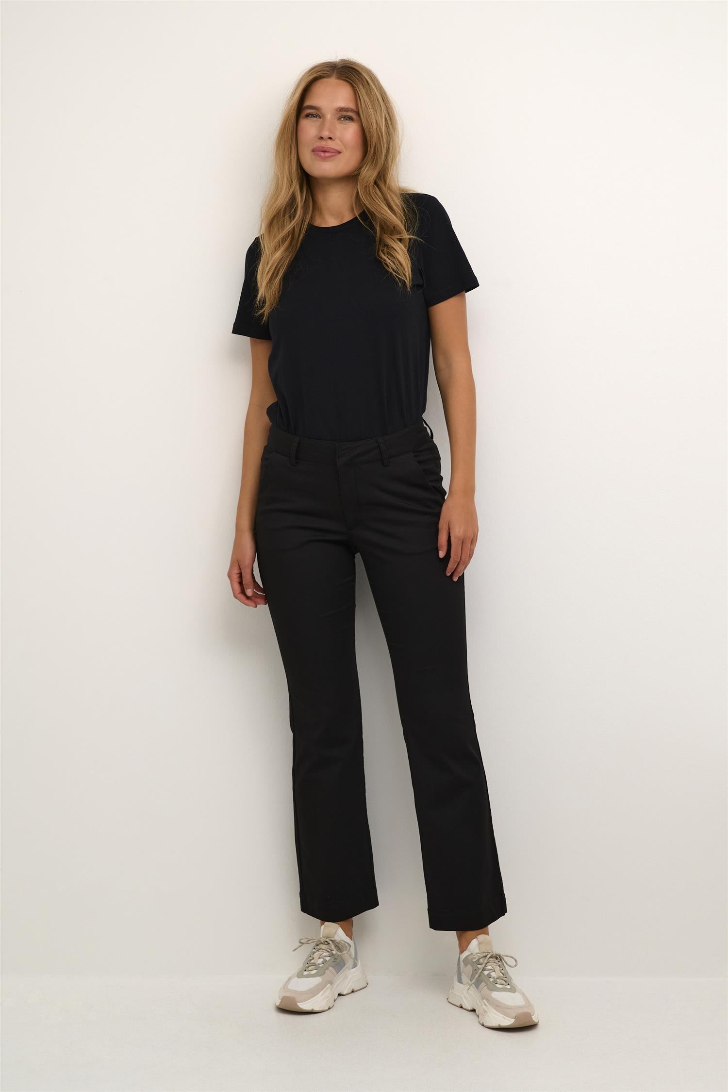 KAlea Flared Chino Pants Black Deep