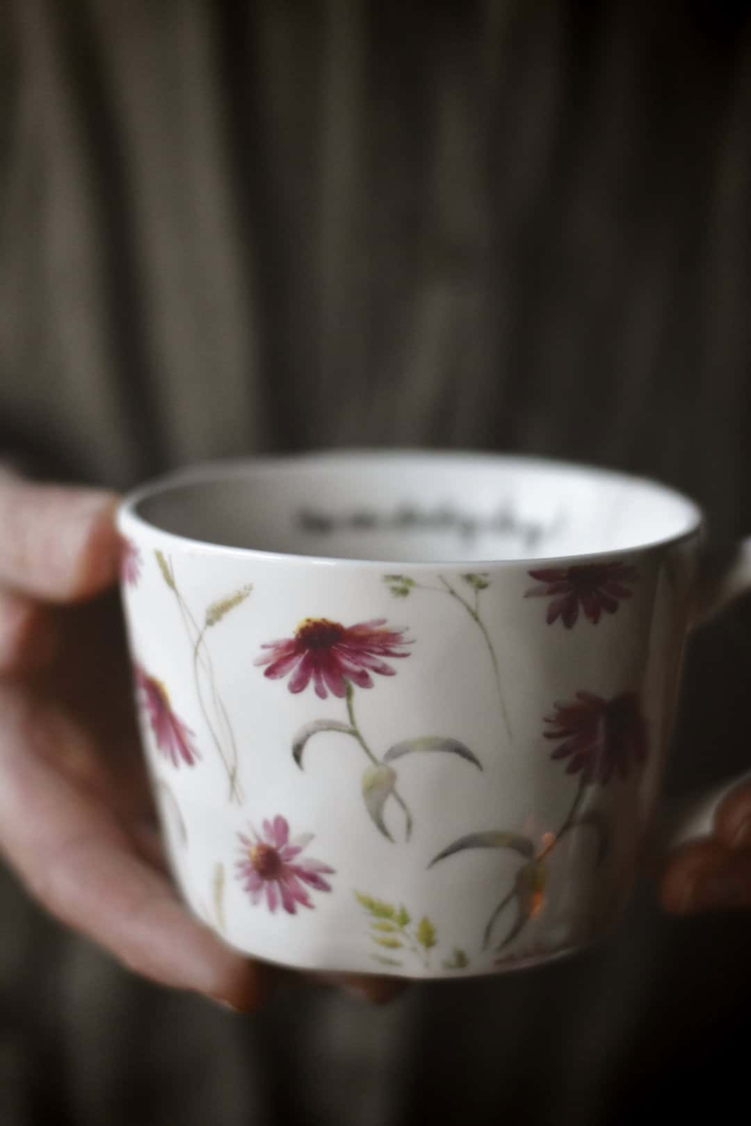 Krus 10×7,5 Cm Blomster «Ha En Deilig Dag»