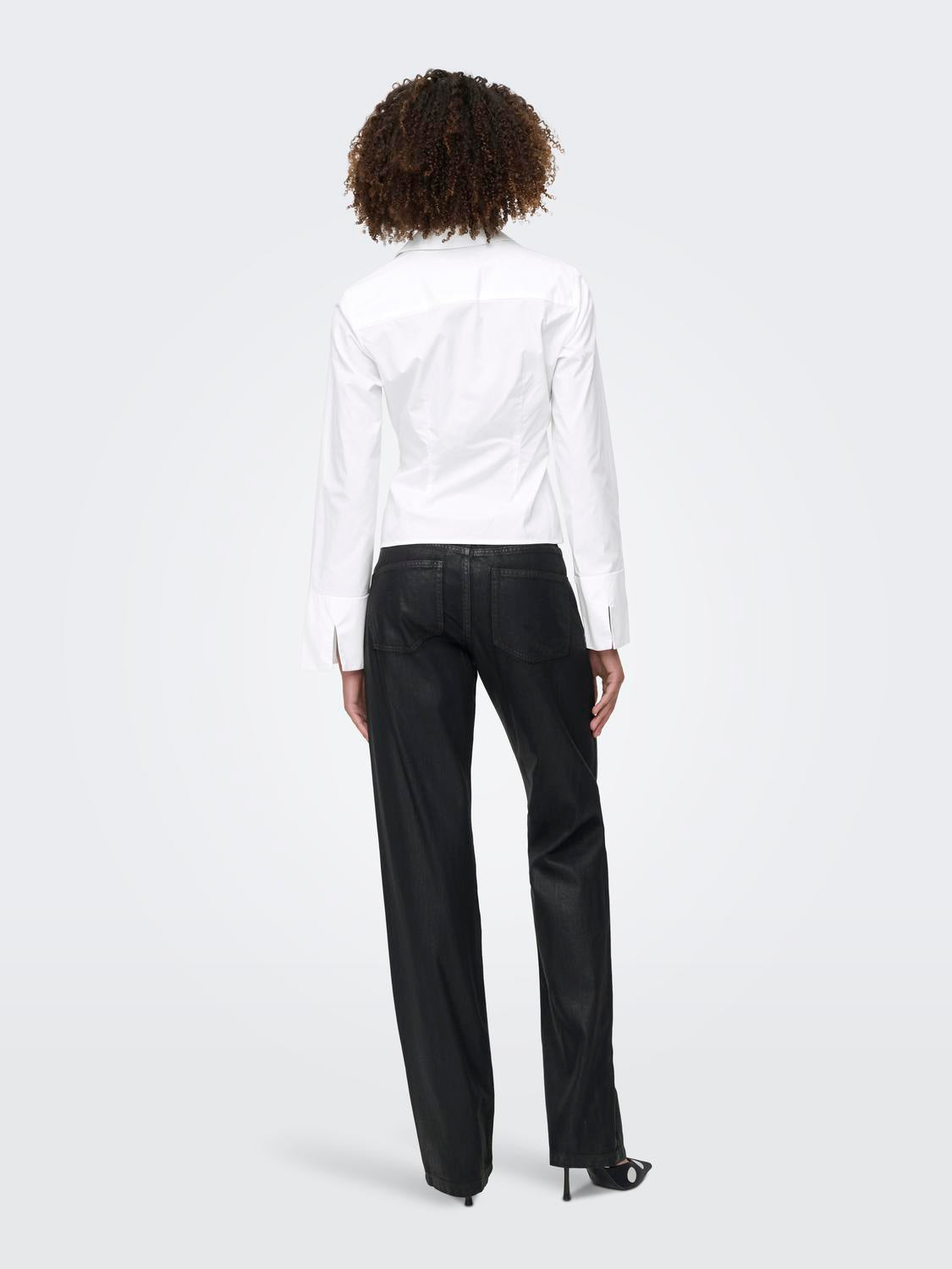 Onlbeya Ls Fitted Hook Shirt Wvn Hvit