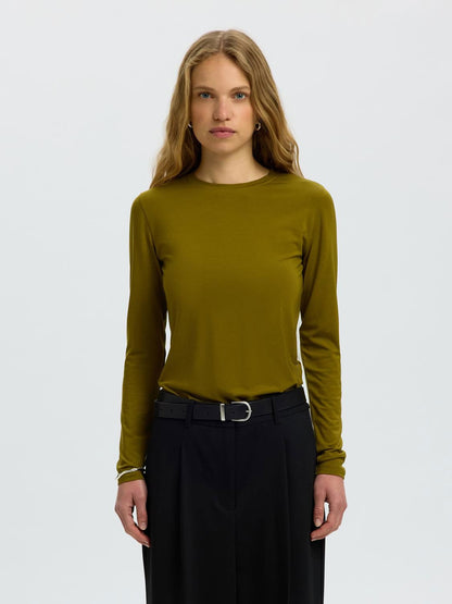 Slwmanja Ls O-Neck Noos Brun