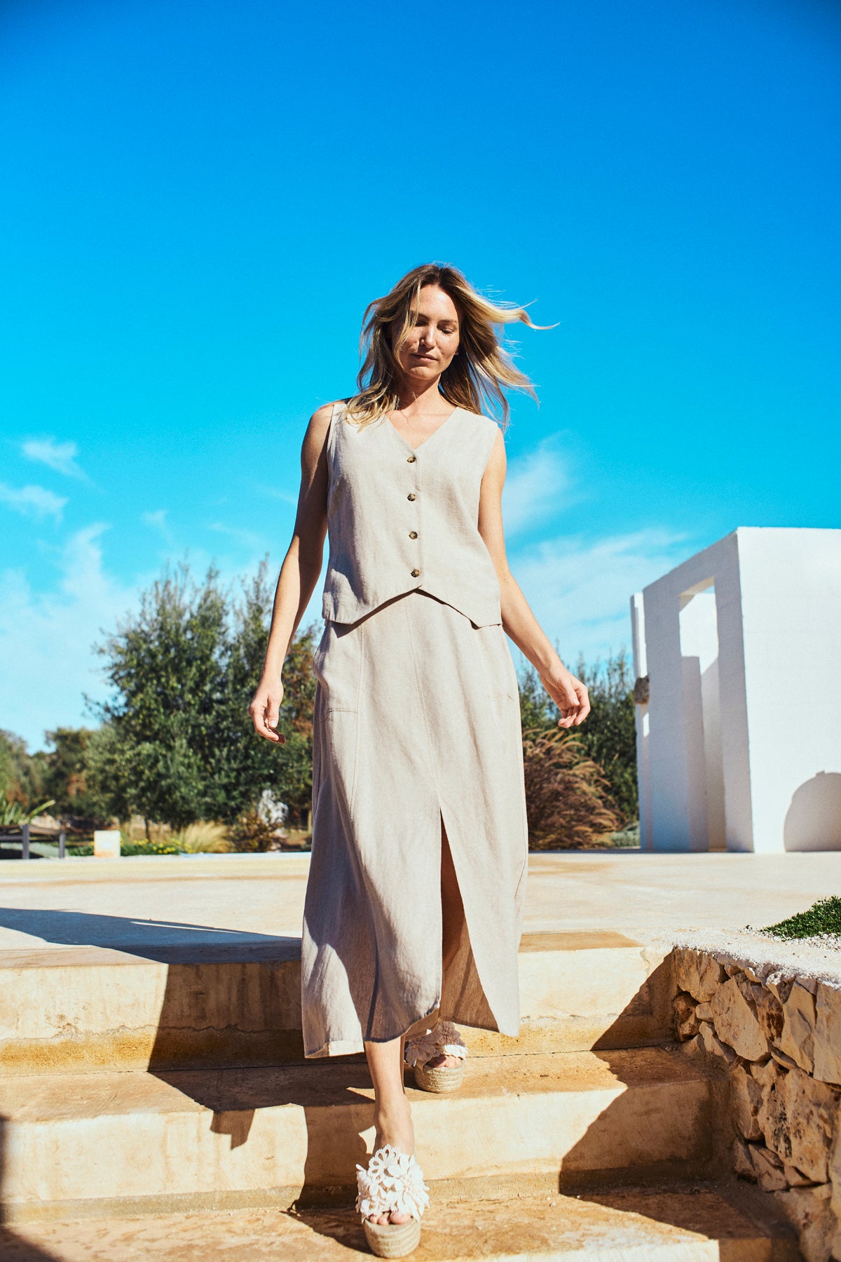 Fqlava-Skirt Beige