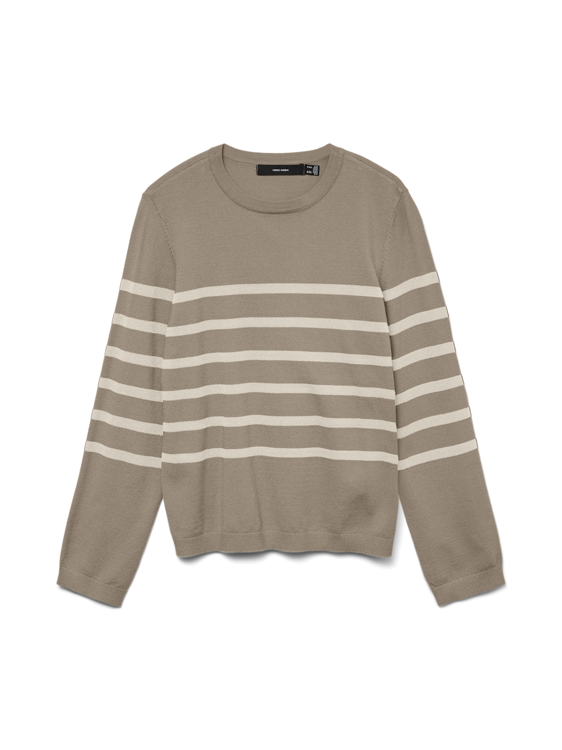 Vmsaba Plain Ls O-Neck Pullover Ga Noos Beige