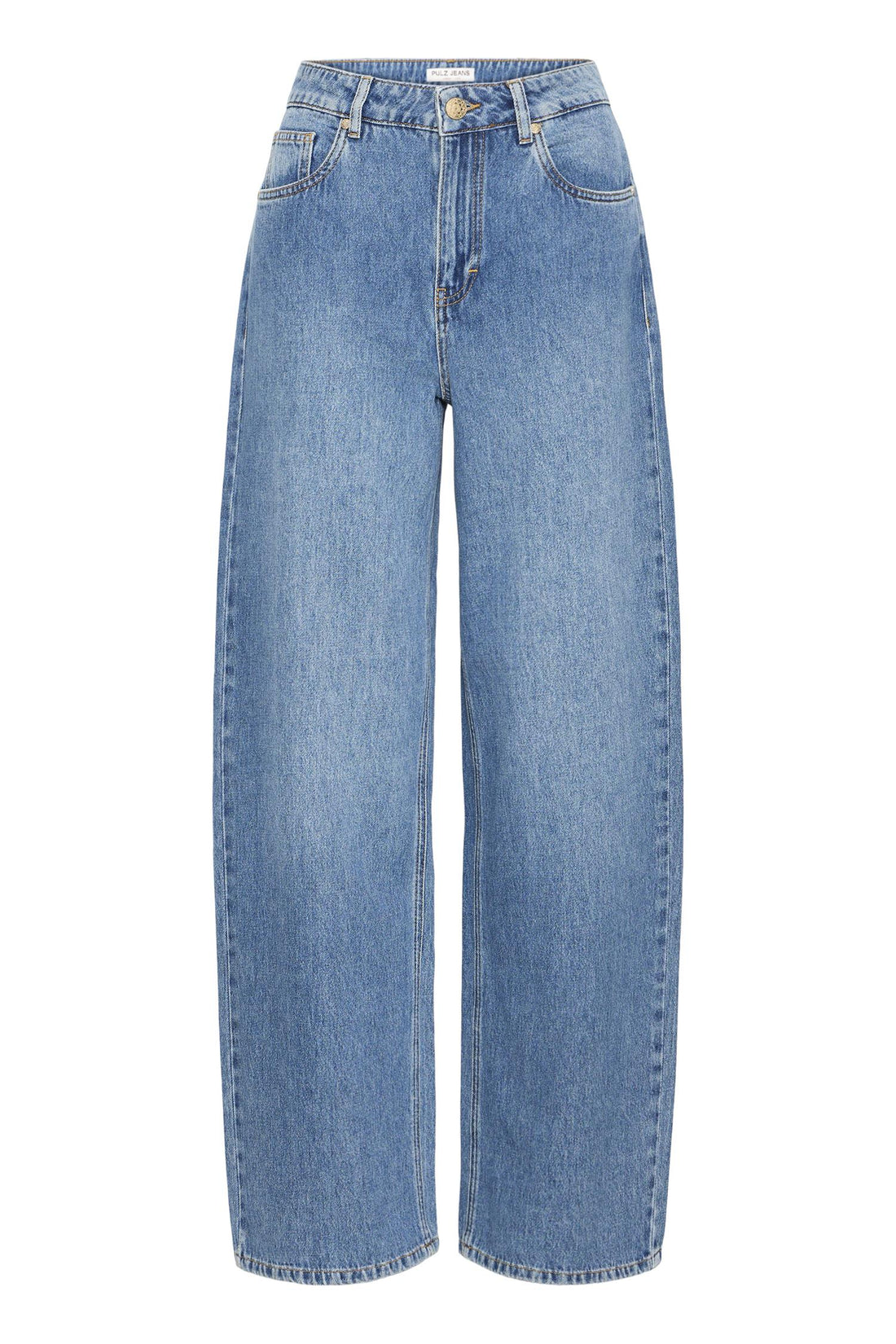 Pzapril Uhw Jeans Wide Leg Blå