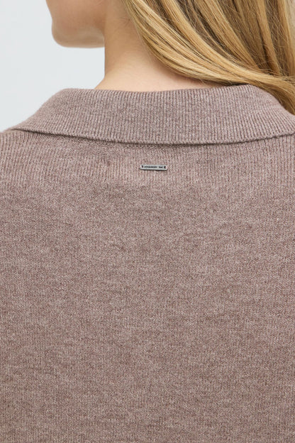 Pzsteffi Open Polo Pullover Brun