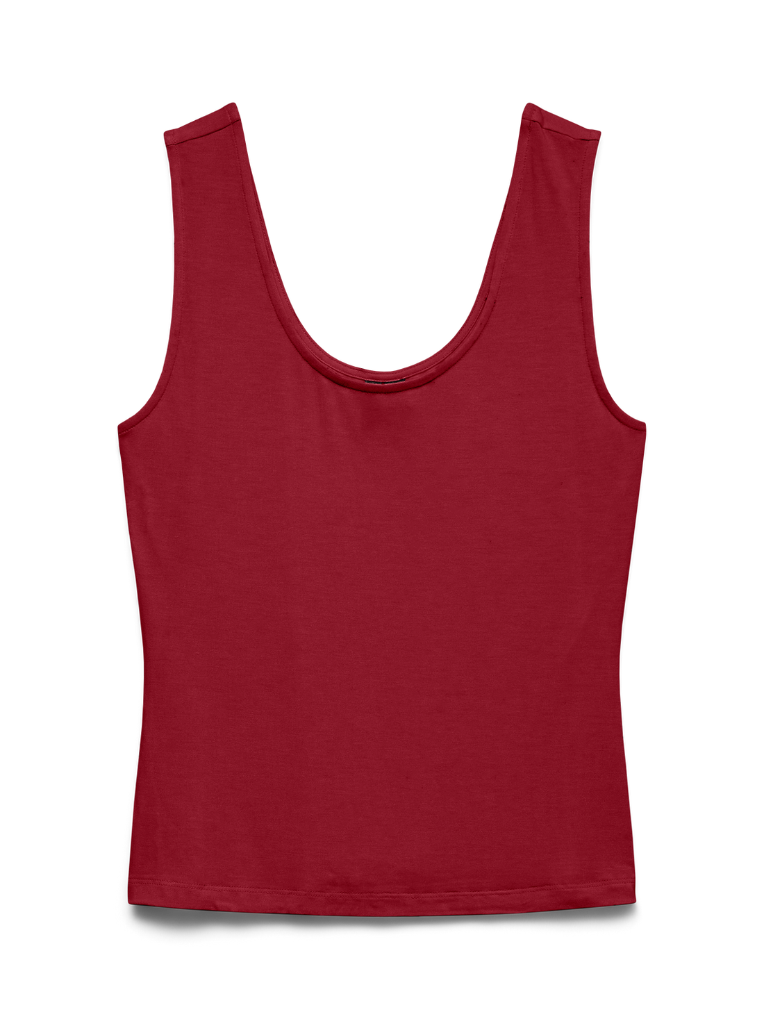 Vmesther Sl U-Neck Top Jrs Burgunder