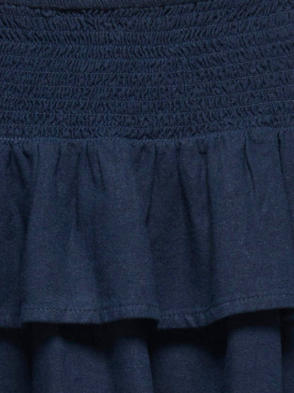 Onlgoa Mw Linen Bl Short Skirt Cc Pnt Blå
