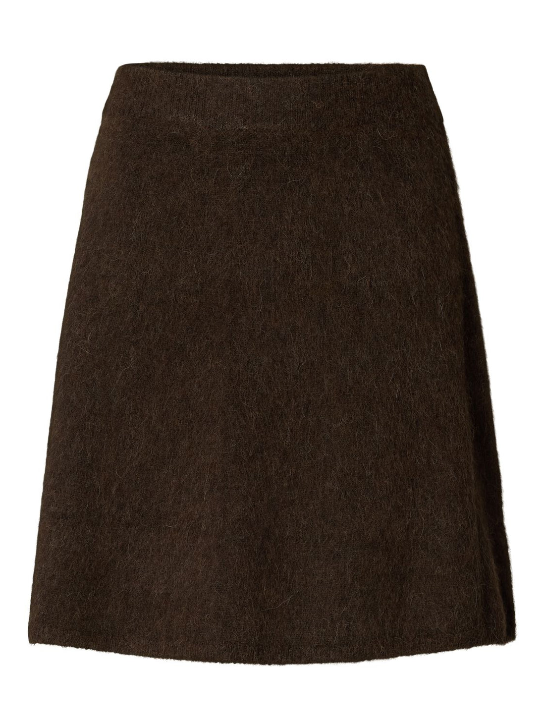 Slwlulu Brushed Hw Knit Skirt Noos Brun
