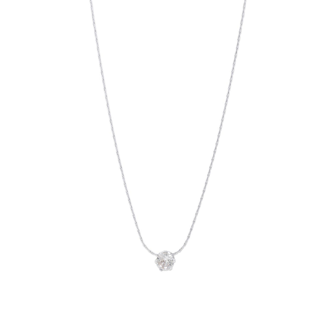 Lynne - Crystal Necklace Stainless Steel Sølv