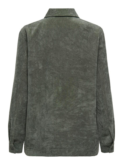 Jdyulla Ohio L/s Loose Shirt Wvn Dia Mørkegrå