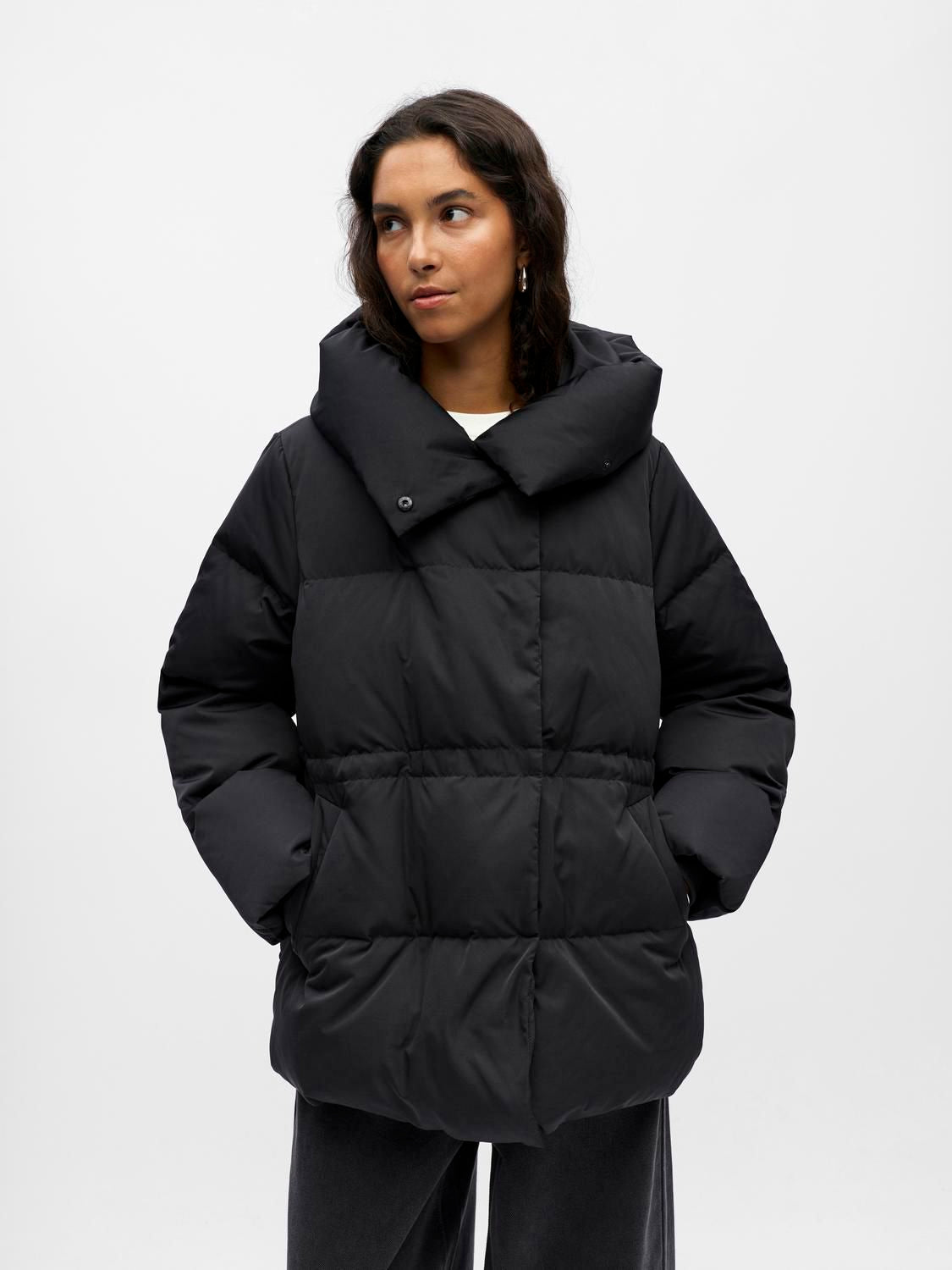 Objloui Re L/s Down Jacket Noos Sort