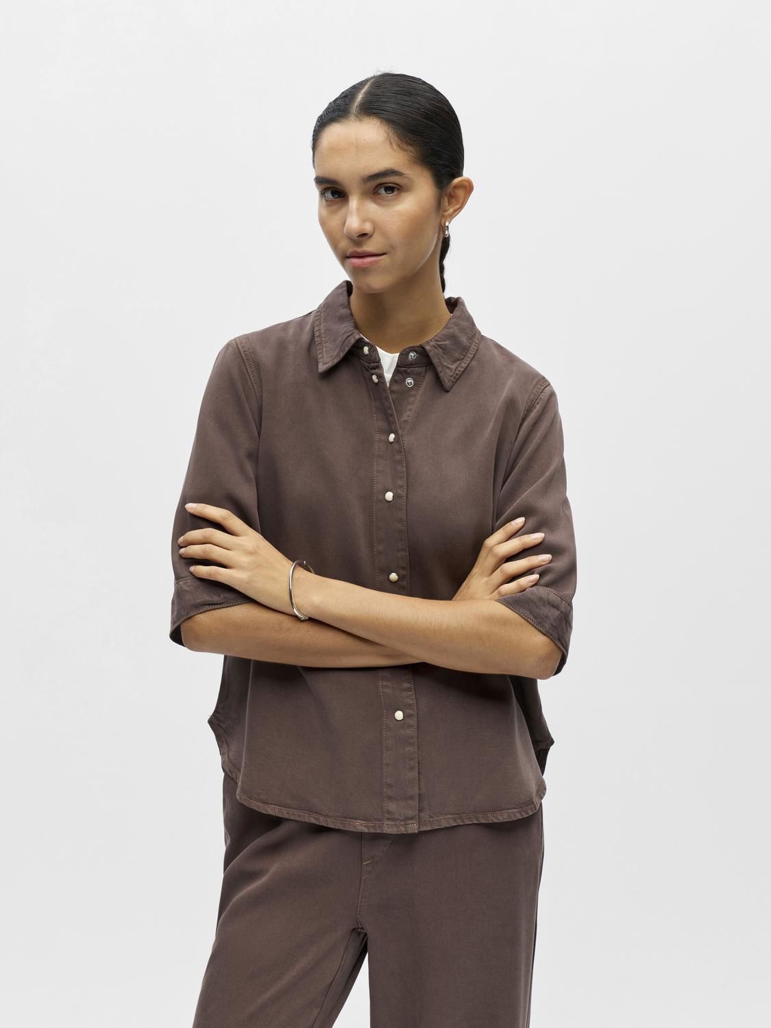 Objframe 2/4 Re Denim Top Noos Brun