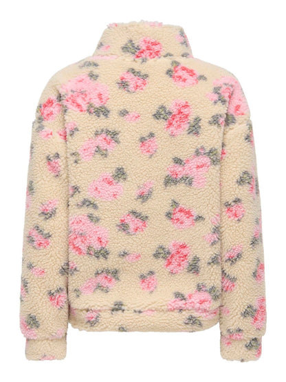 Onlnew Janne L/s Half Zip Box Swt Grå