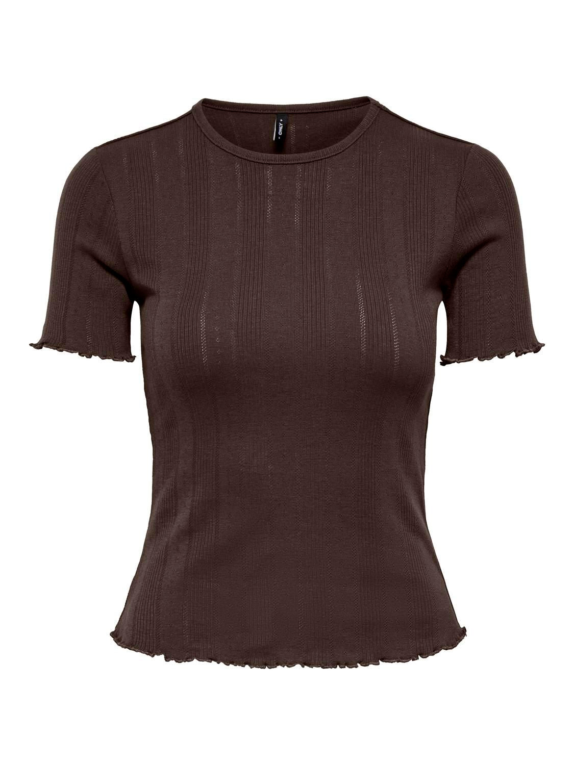 Onltenna O-Neck S/s Top Jrs Noos Brun