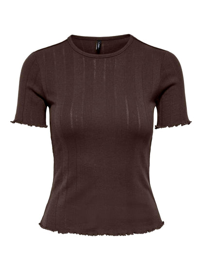 Onltenna O-Neck S/s Top Jrs Noos Brun
