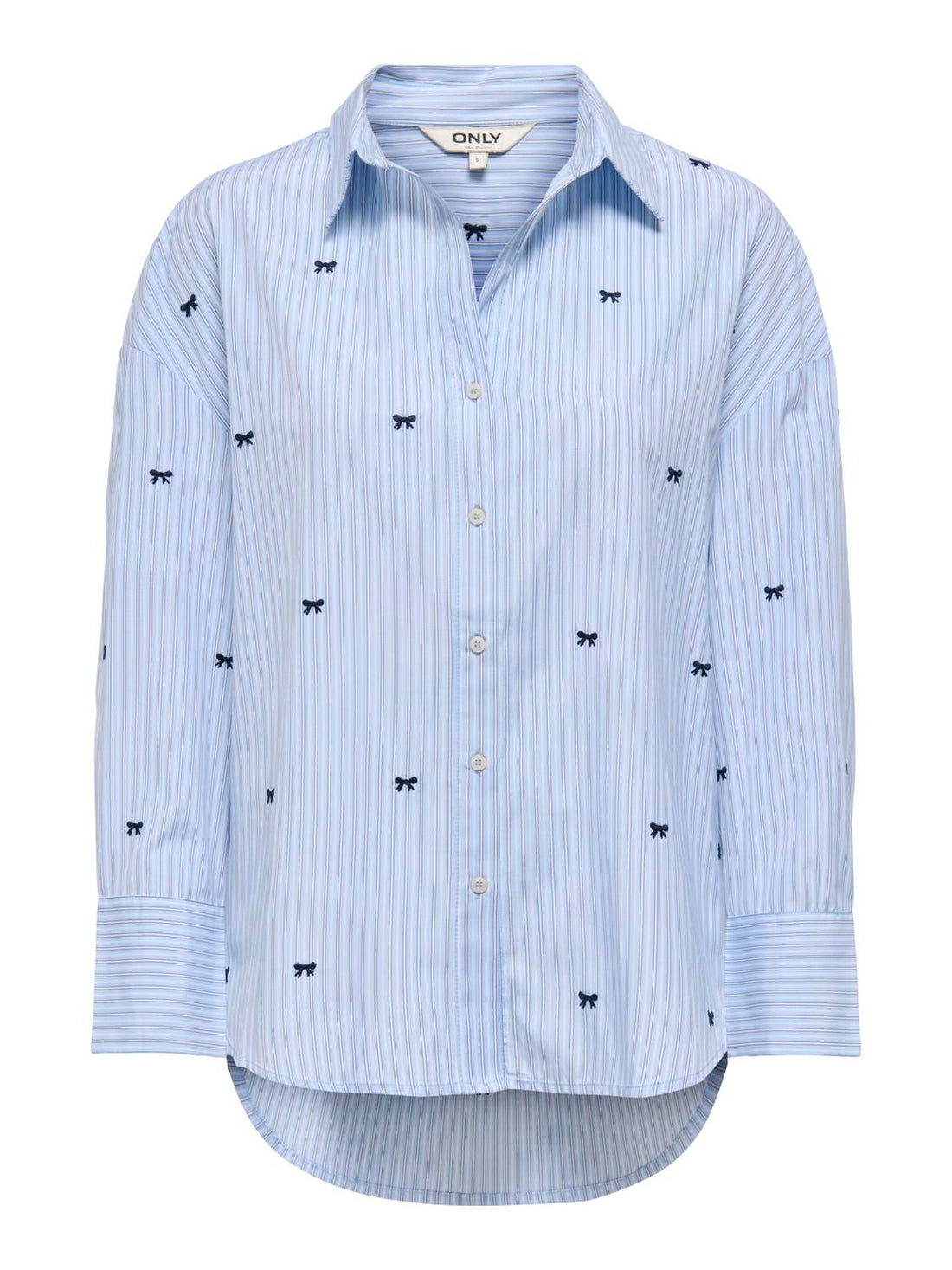 Onloregon Zeidi Ls Bow Shirt Noos Wvn Blå