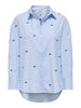 Onloregon Zeidi Ls Bow Shirt Noos Wvn Blå
