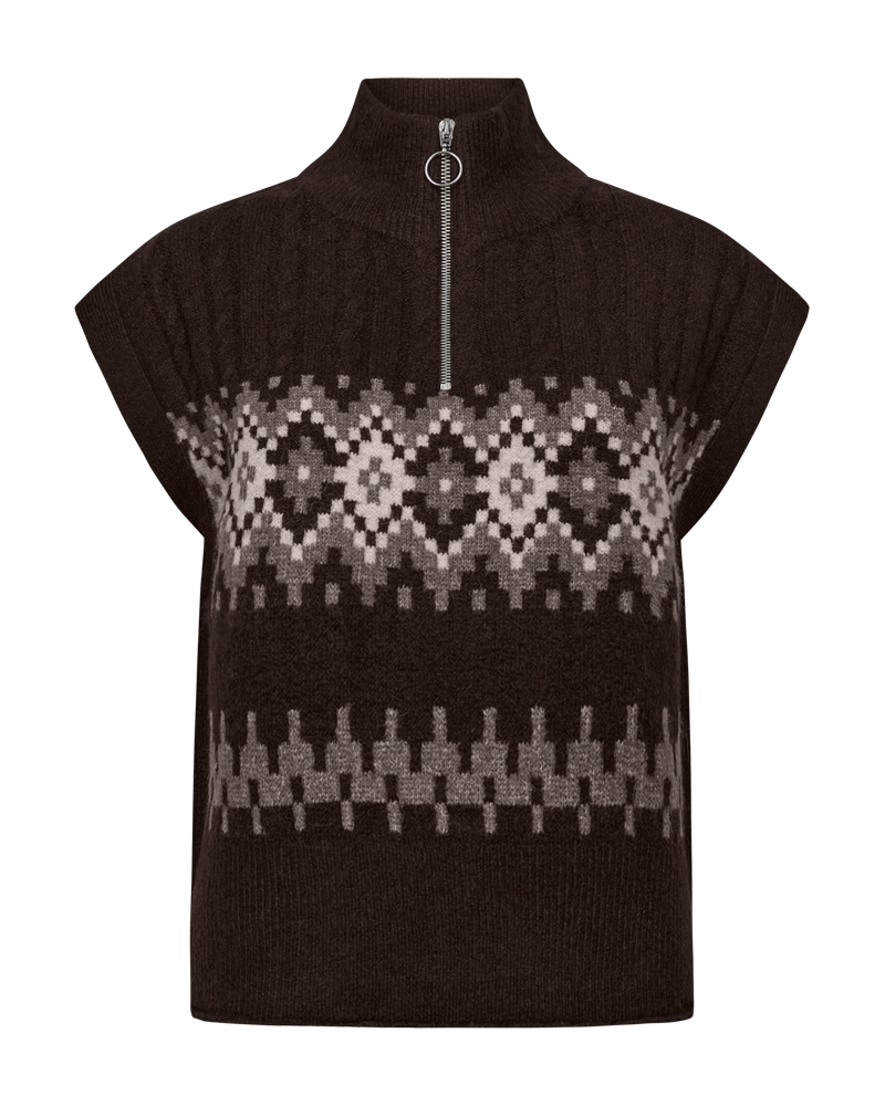 Fqmerla-Waistcoat Brun