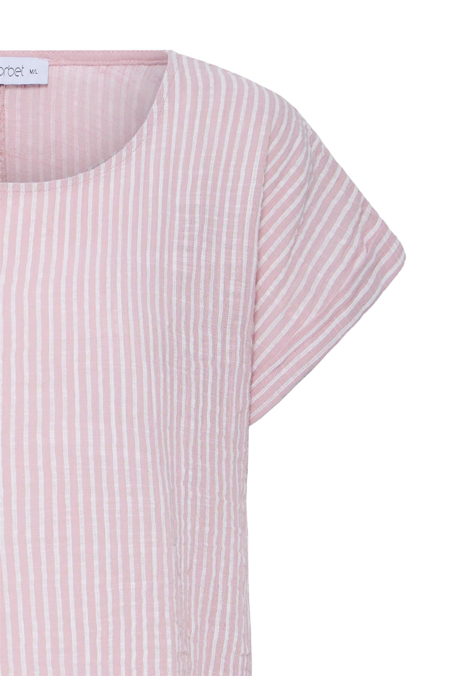 Sbxalexa Ss Stripe Tee Beige