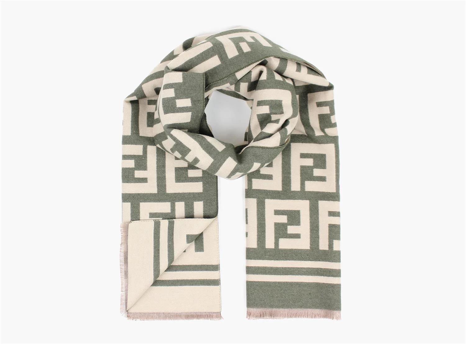 Manzini double sided scarf Oliven