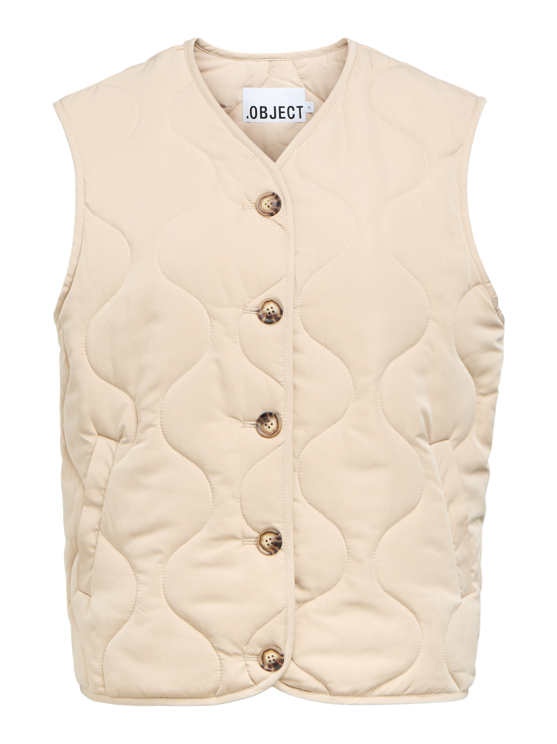 Objallie Lo Quilt Waistcoat E Aw Fair 25 Beige