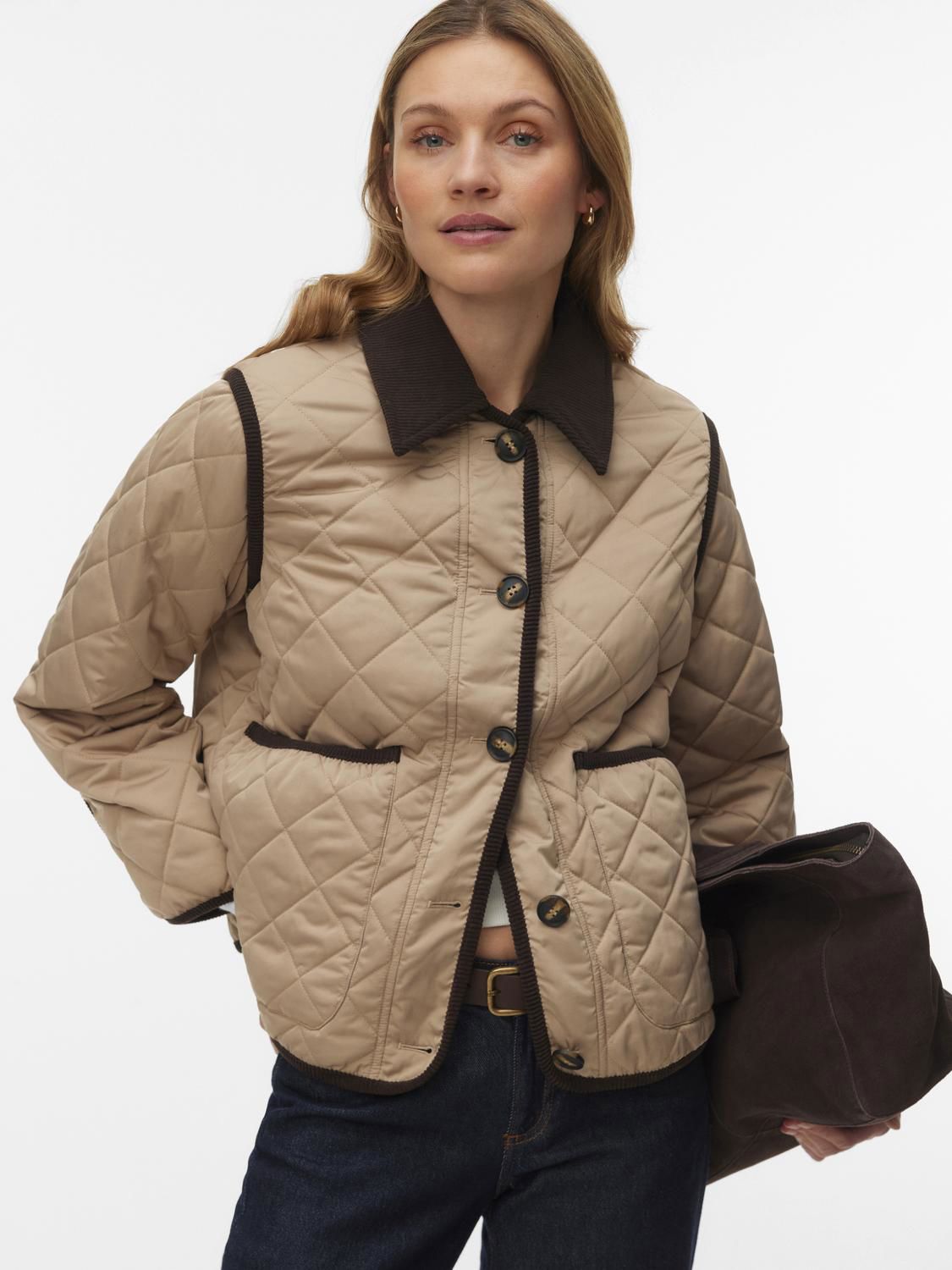 Vmemily Short Jacket Boo Beige