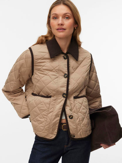 Vmemily Short Jacket Boo Beige