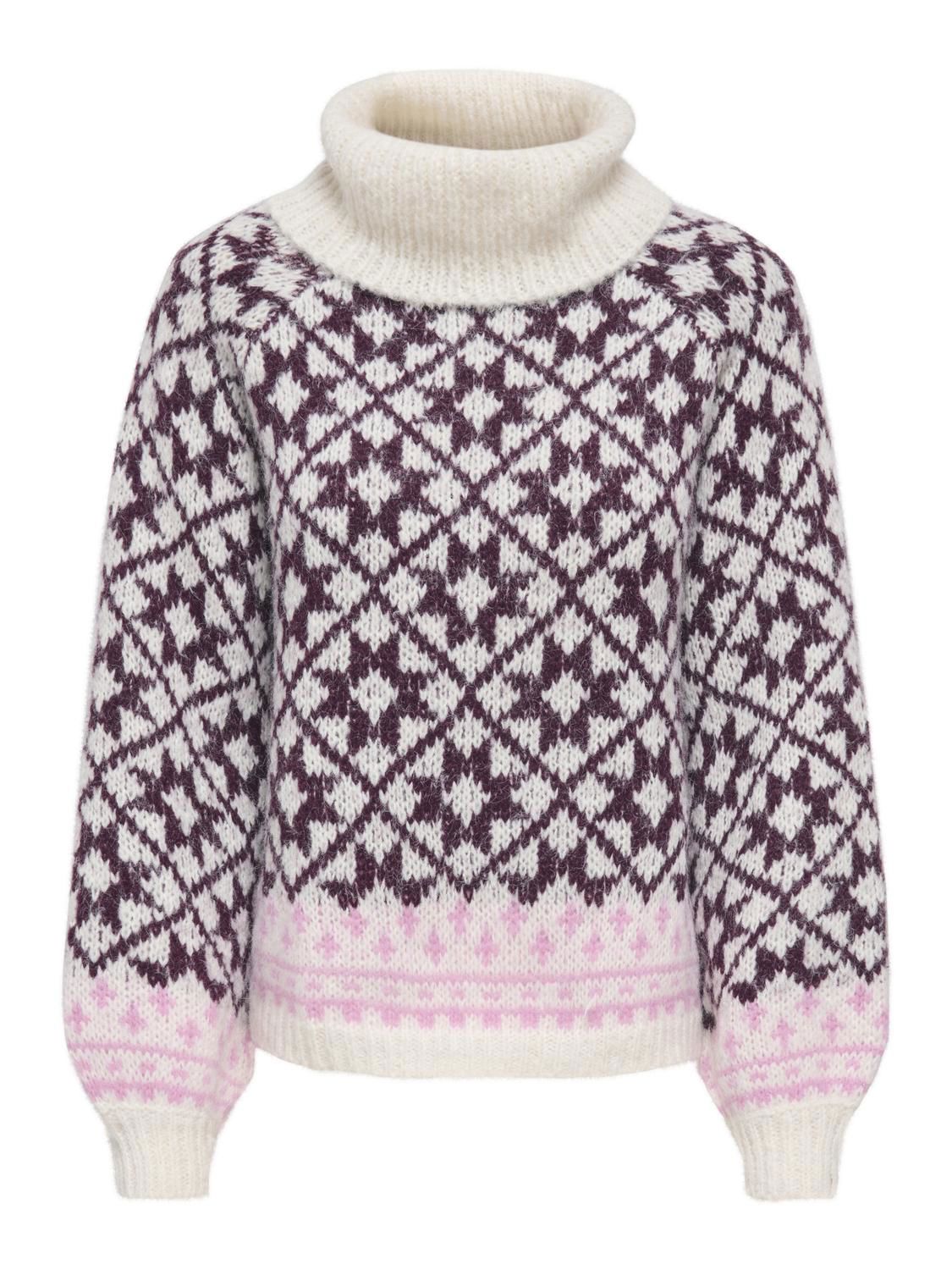 Onlcaro Ls Rollneck Cc Knt Grå