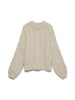 Vmmaybe Ls High Neck Cable Pullover Noos Beige