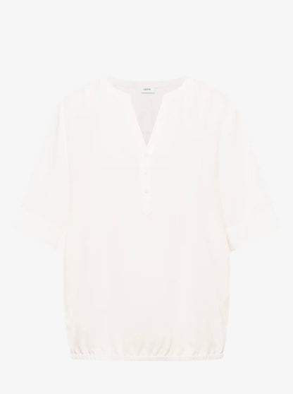 SOLID SPLITNECK BLOUSE NOS Off-White