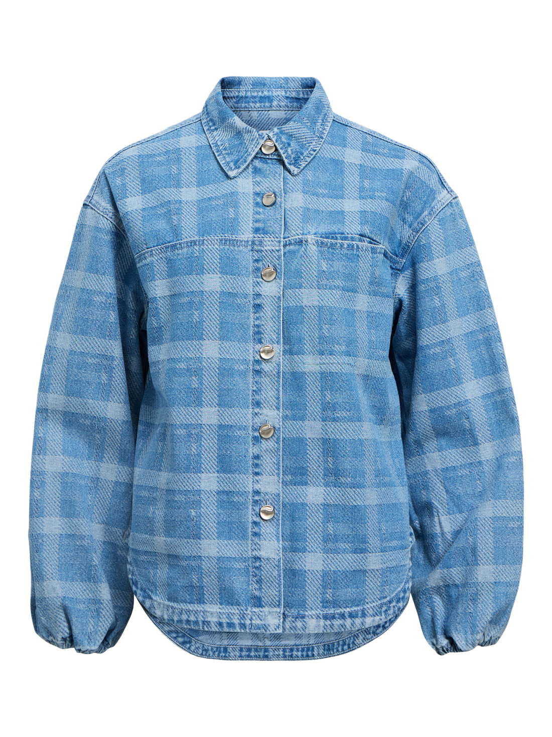Objchecky L/s Re Denim Shirt 143 Blå