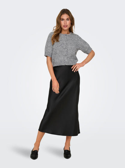 Jdyalva Life 2/4 Embel Cardigan Knt Noos Mellomgrå