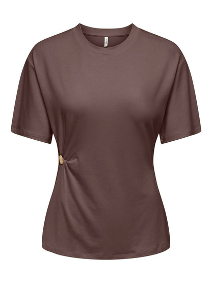 Onlceline S/s Button Top Ff Jrs Grå