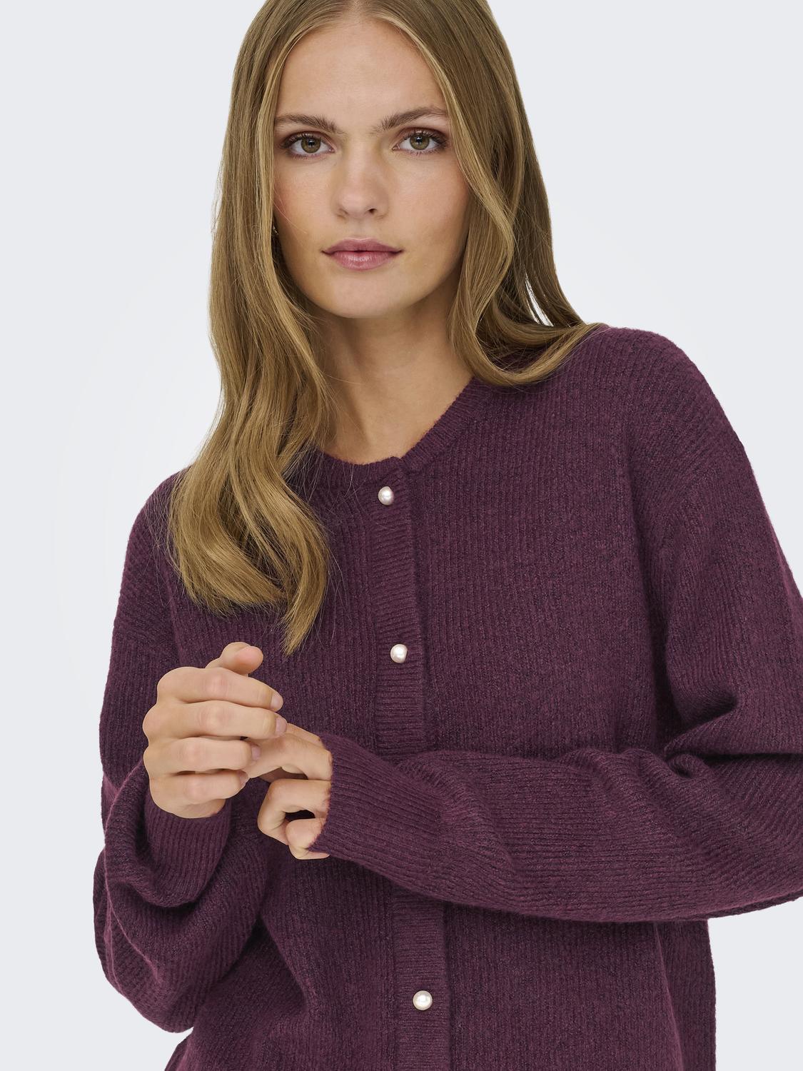 Jdylumi Life L/s Button Cardiga Knt Noos Burgunder