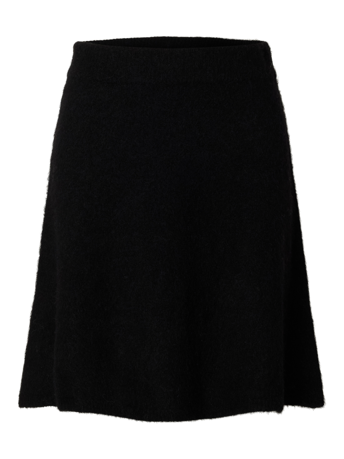 Slflulu Brushed Hw Knit Skirt Svart