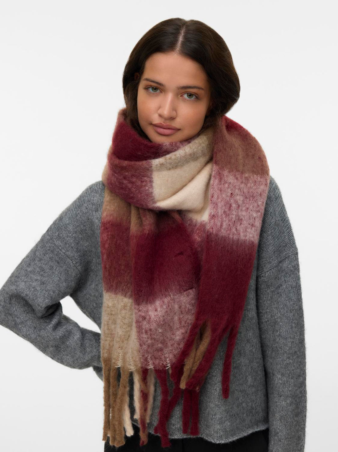 Vmivy League Scarf Noos Mørkerød