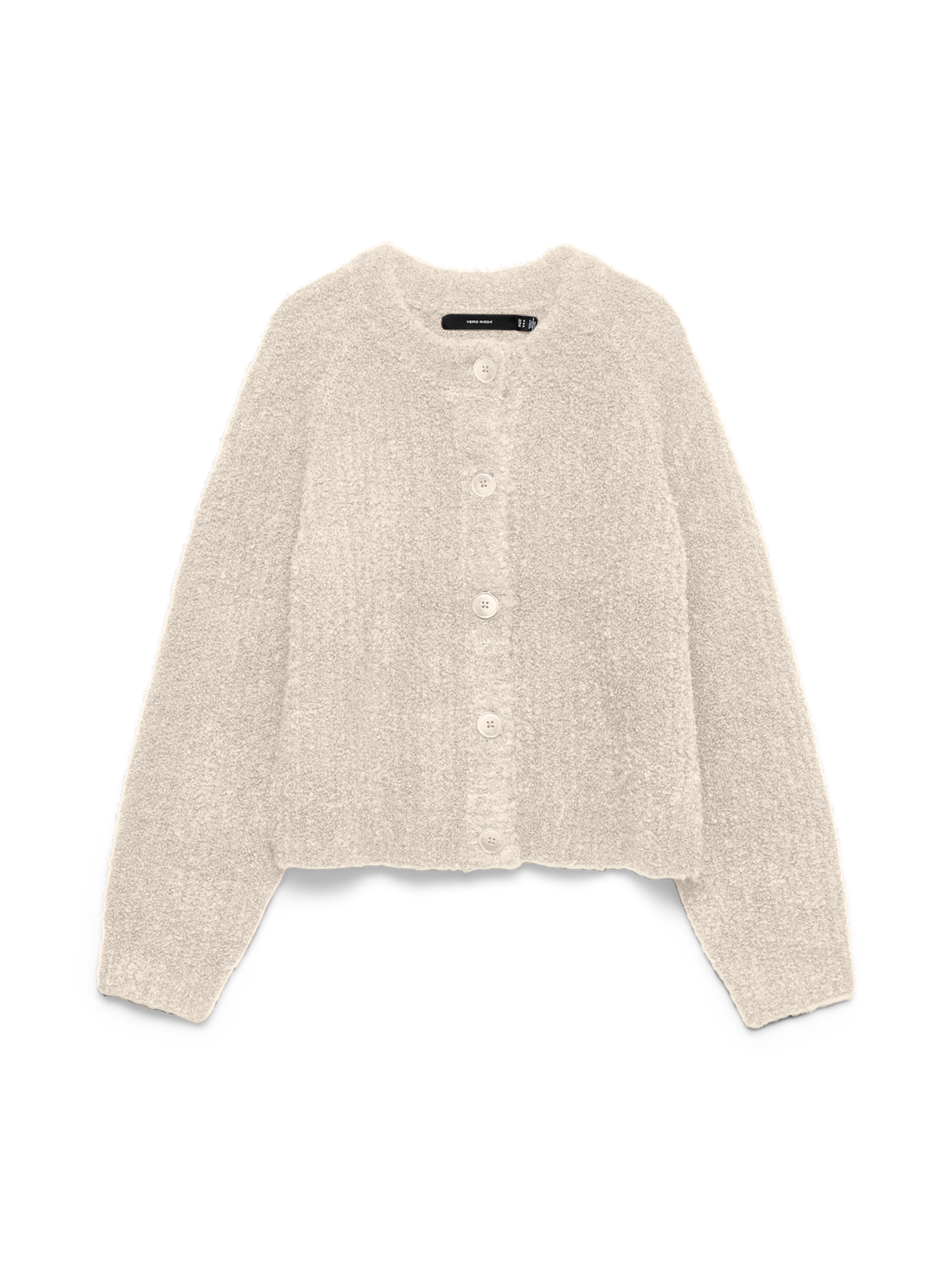 Vmcarmen Ls O-Neck Cardigan Lysegrå