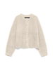 Vmcarmen Ls O-Neck Cardigan Lysegrå