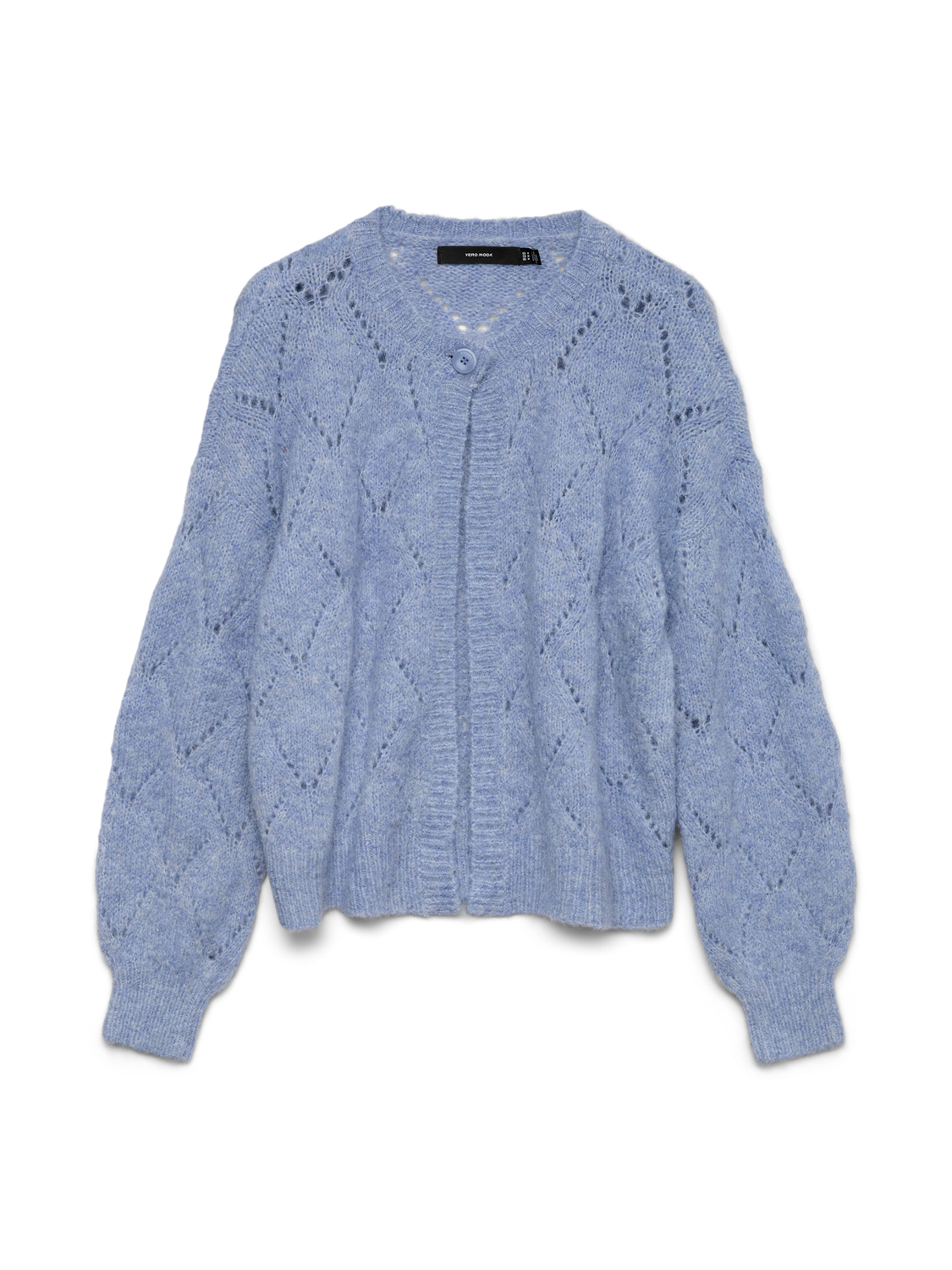 Vmshell Ls O-Neck Onebutton Cardigan Boo Blå