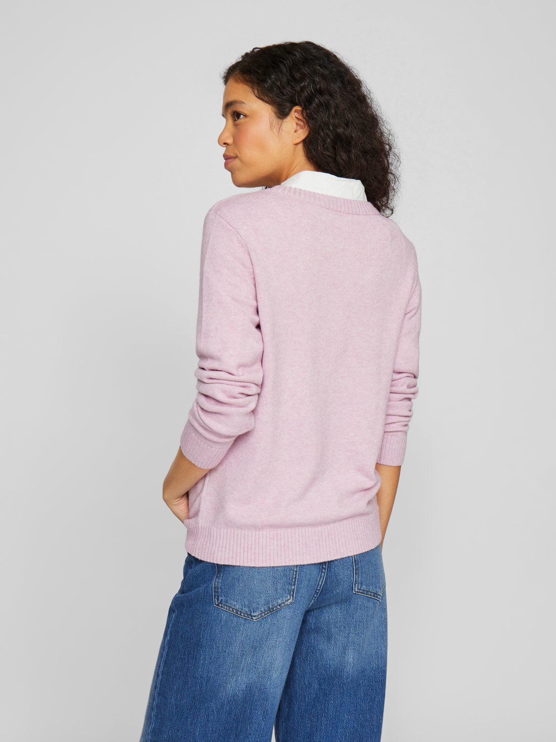 VIRIL O-NECK L/S  KNIT TOP - NOOS Winsome Orchid