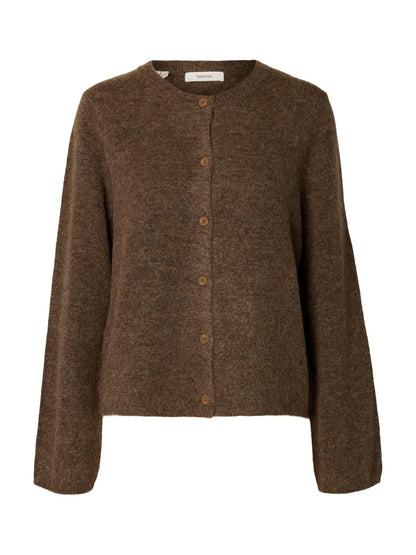 Slwlulu New Ls Knit Cardigan Noos Brun