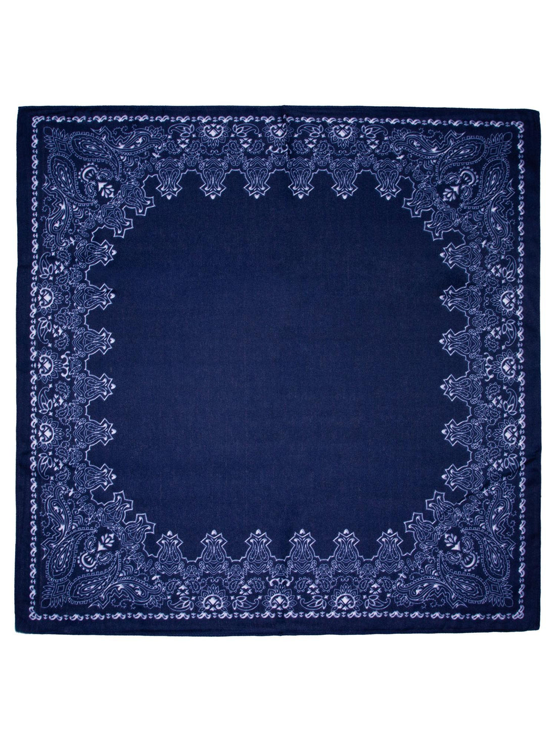 Skjerf M/kant 70x70 Blå