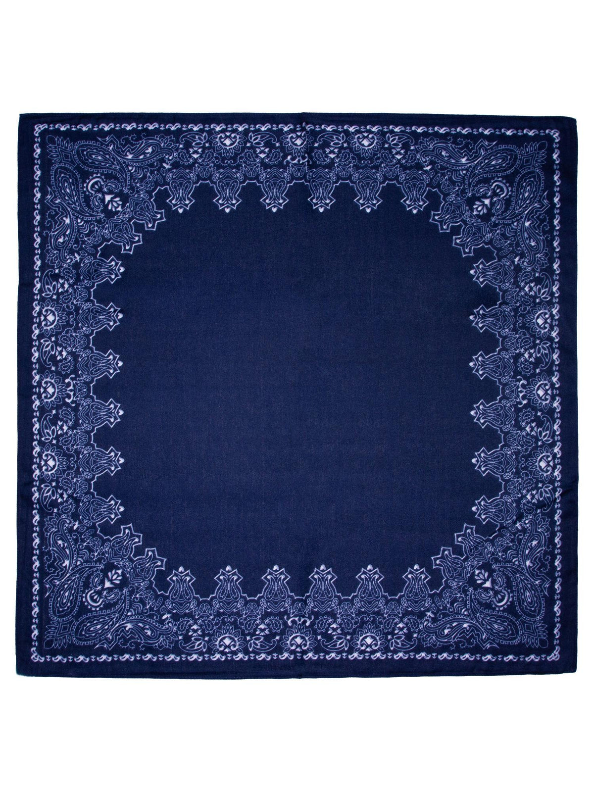 Skjerf M/kant 70x70 Blå