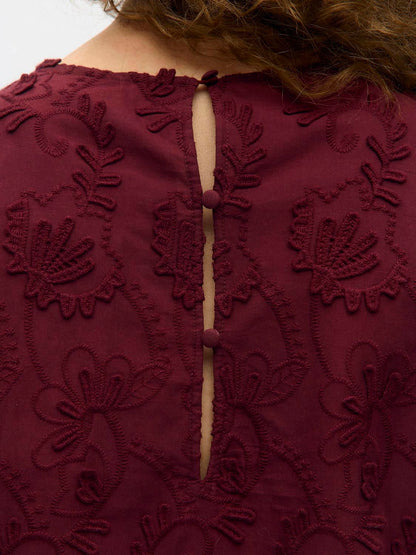 Objmya Re L/s Top Noos Burgunder