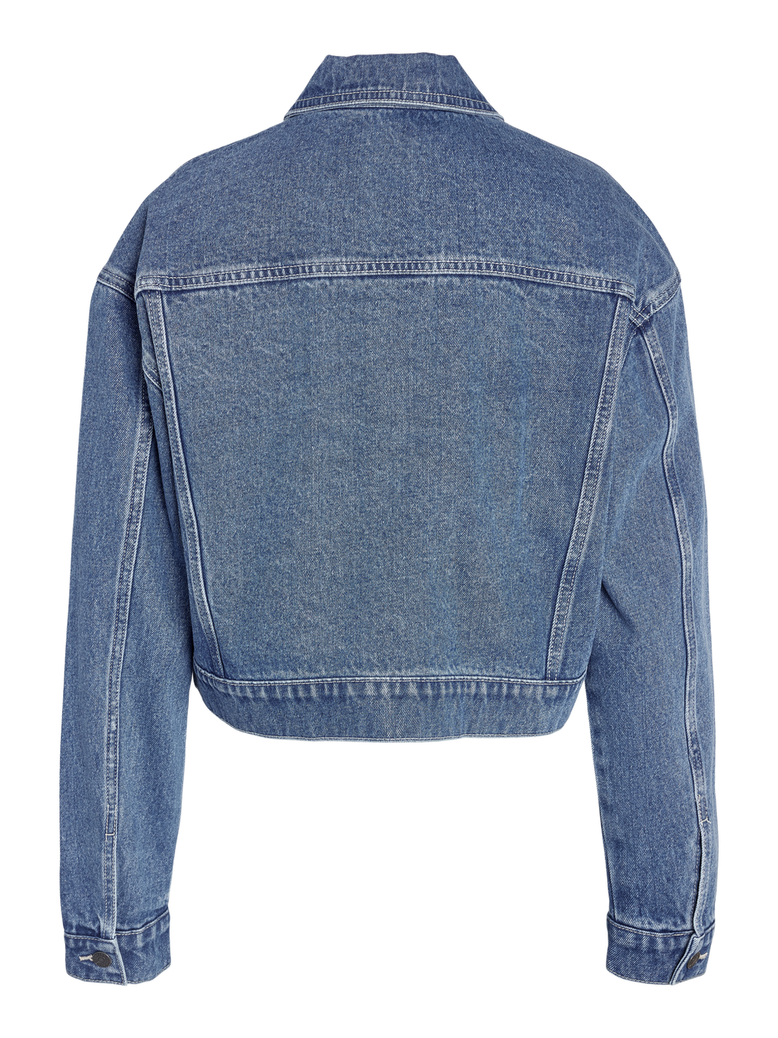 NMRONJA L/S CROP DNM JACKET VI433MB NOOS Mellomblå