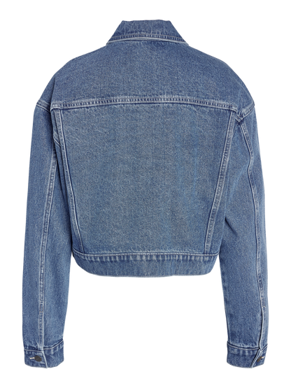 NMRONJA L/S CROP DNM JACKET VI433MB NOOS Medium Blue Denim