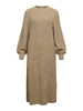 OBJDITTE RE L/S KNIT MIDI DRESS NOOS Desert Taupe