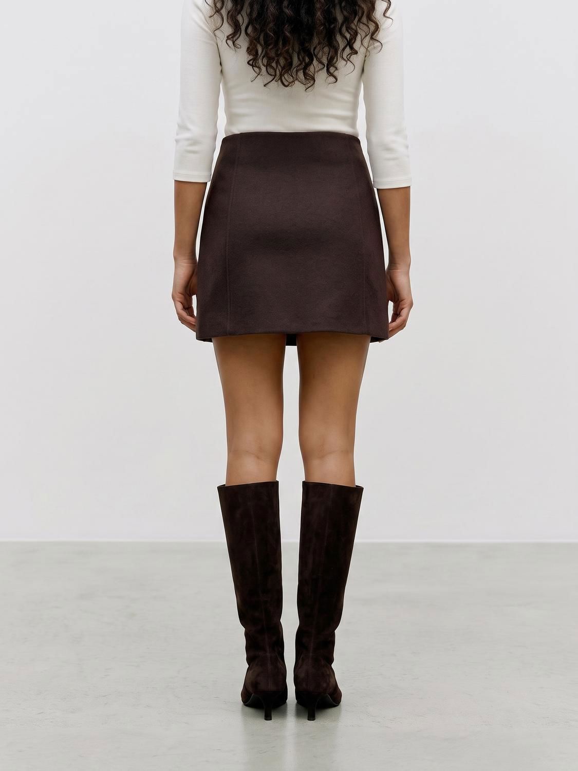 Vmfortuneallison Hw Short Skirt Ga Noos Brun