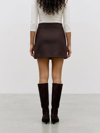 Vmfortuneallison Hw Short Skirt Ga Noos Brun